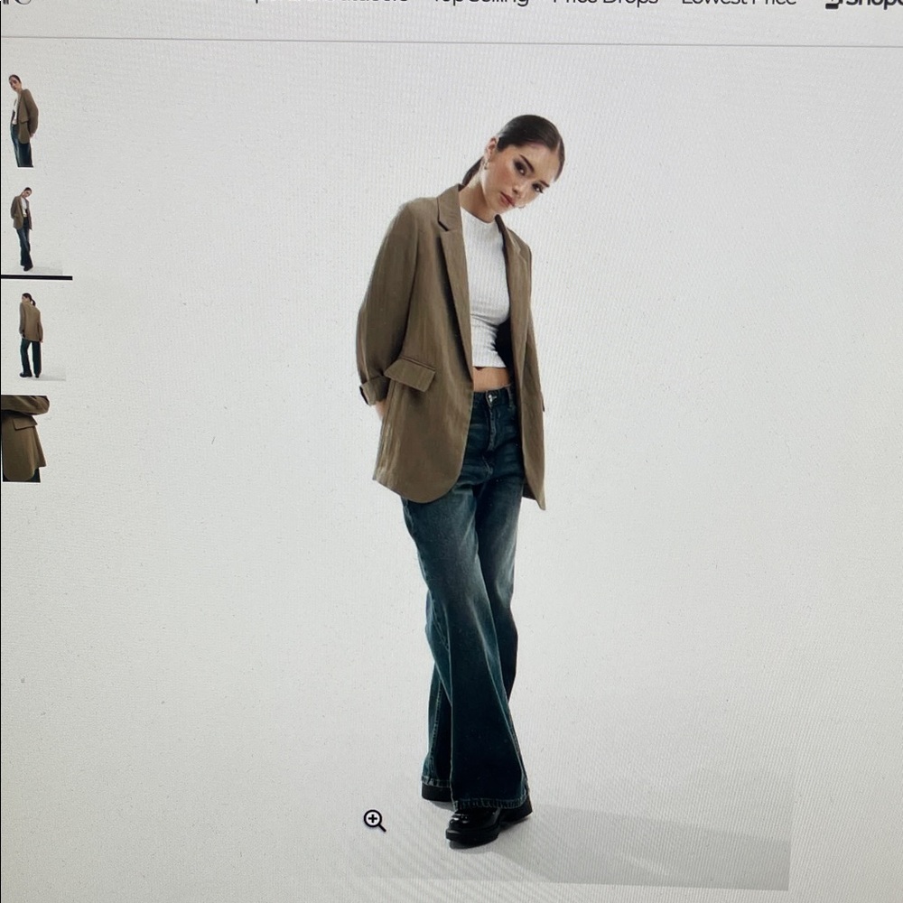 Stradivarius crinkle blazer